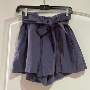 BCBG blue paper bag shorts size S